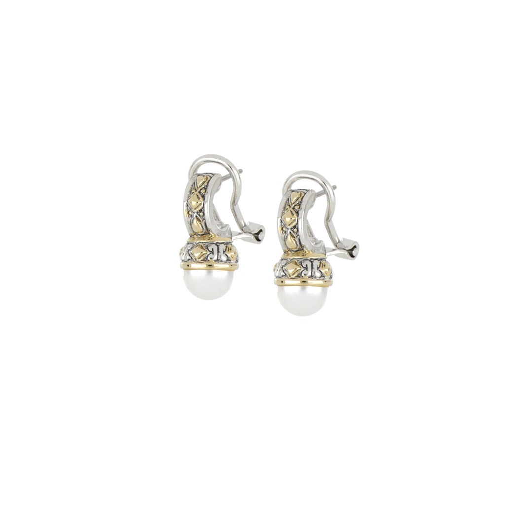 Ocean Images Collection 10mm Omega Clip Earrings John Medeiros