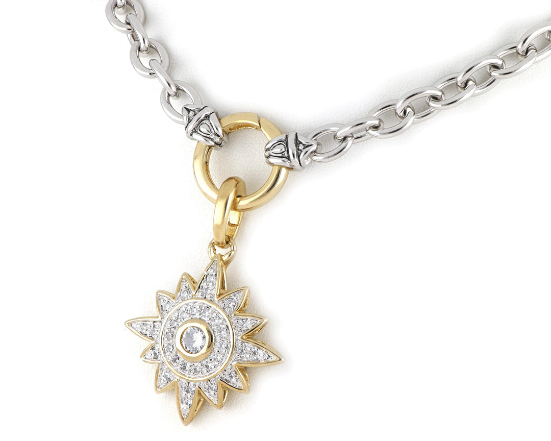 20th Anniversary Collection - Sunburst on Spring Ring Necklace John Medeiros Jewelry Collections