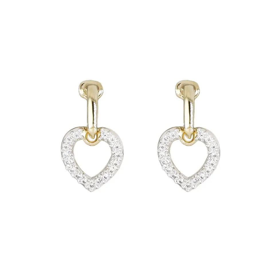 Aldrava Collection - Heart Pavé Earrings John Medeiros Jewelry Collections