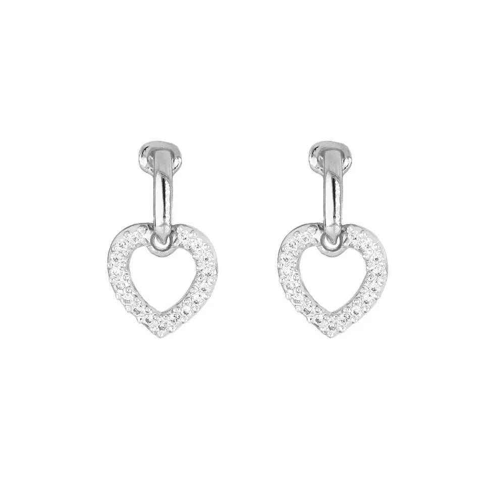 Aldrava Collection - Heart Pavé Earrings John Medeiros Jewelry Collections