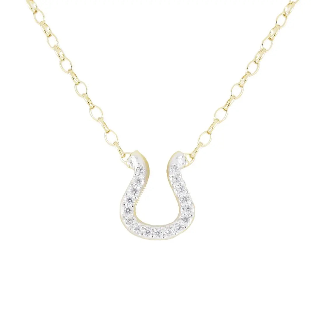 Aldrava Collection - Horseshoe Pavé Gold Necklace John Medeiros Jewelry Collections