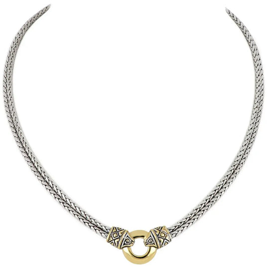 Antiqua Collection - Gold Circle Double-Strand Necklace John Medeiros Jewelry Collections