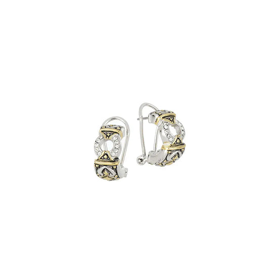 Antiqua Collection - Pavé Circle Post Clip Earrings John Medeiros Jewelry Collections