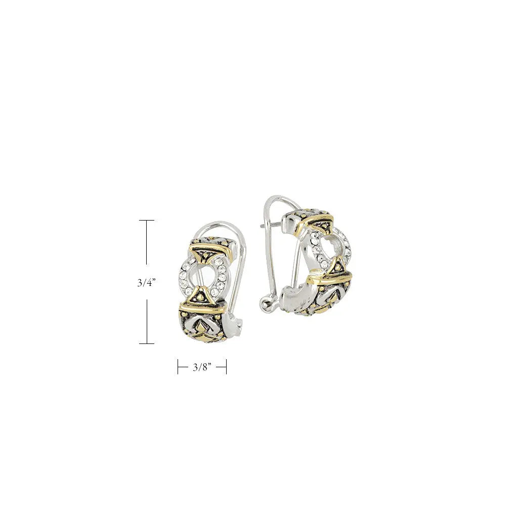 Antiqua Collection - Pavé Circle Post Clip Earrings John Medeiros Jewelry Collections