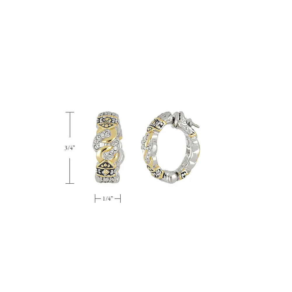 Antiqua Collection - Three Circle Pavé Snuggy Earrings John Medeiros Jewelry Collections