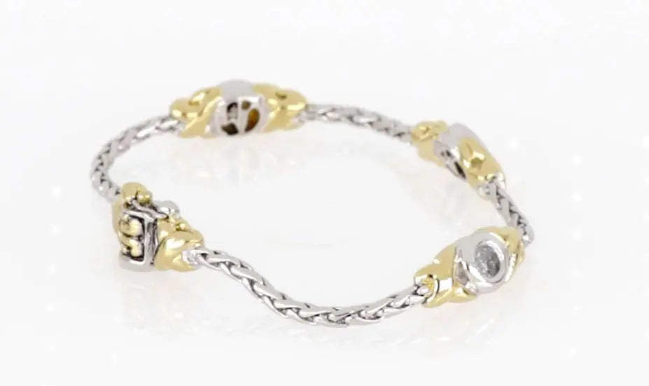 Antiqua Collection - Three Station Crystal Circle Bracelet John Medeiros Jewelry Collections