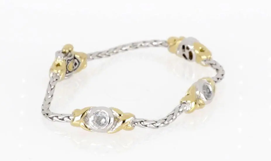 Antiqua Collection - Three Station Crystal Circle Bracelet John Medeiros Jewelry Collections