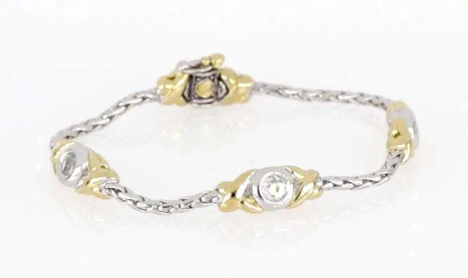 Antiqua Collection - Three Station Crystal Circle Bracelet John Medeiros Jewelry Collections