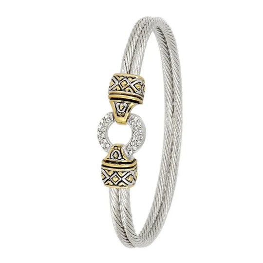 Antiqua Pavé Collection - Circle Double Wire Bracelet John Medeiros Jewelry Collections