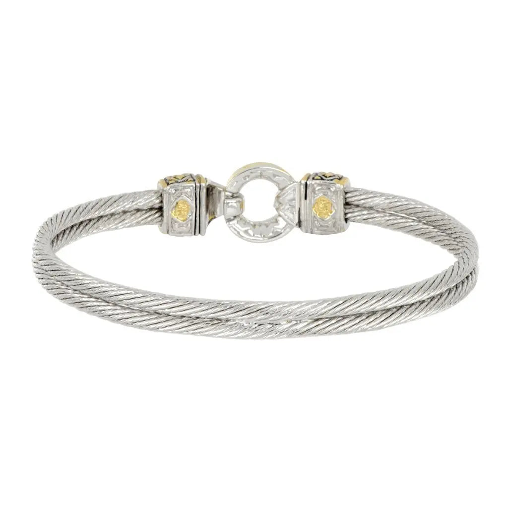 Antiqua Pavé Collection - Circle Double Wire Bracelet John Medeiros Jewelry Collections