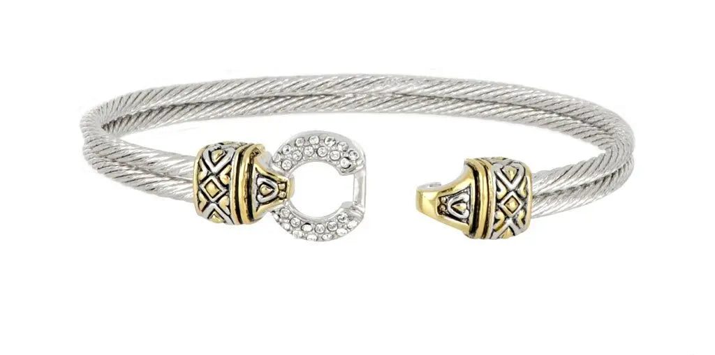 Antiqua Pavé Collection - Circle Double Wire Bracelet John Medeiros Jewelry Collections