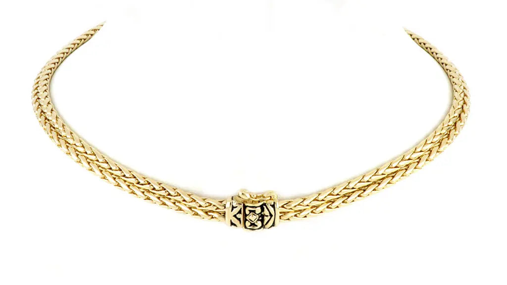 Anvil Collection - Gold & Pavé Double-Strand Horseshoe Necklace John Medeiros Jewelry Collections