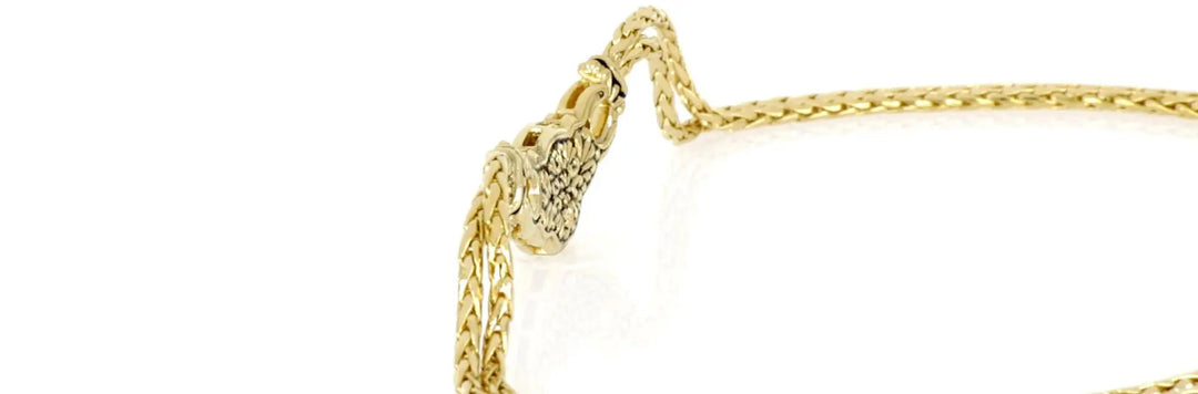 Anvil Collection - Gold & Pavé Double-Strand Horseshoe Necklace John Medeiros Jewelry Collections