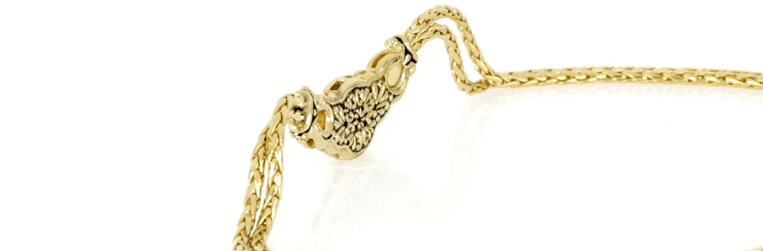 Anvil Collection - Gold & Pavé Double-Strand Horseshoe Necklace John Medeiros Jewelry Collections