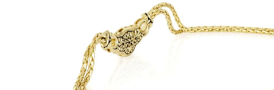 Anvil Collection - Gold & Pavé Double-Strand Horseshoe Necklace John Medeiros Jewelry Collections