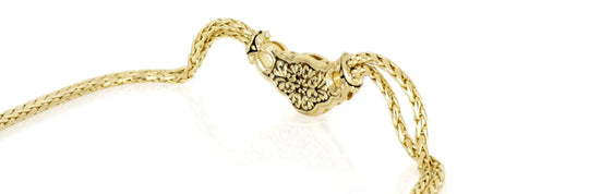 Anvil Collection - Gold & Pavé Double-Strand Horseshoe Necklace John Medeiros Jewelry Collections