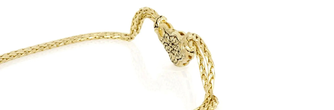 Anvil Collection - Gold & Pavé Double-Strand Horseshoe Necklace John Medeiros Jewelry Collections