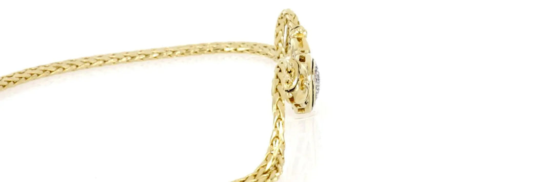 Anvil Collection - Gold & Pavé Double-Strand Horseshoe Necklace John Medeiros Jewelry Collections