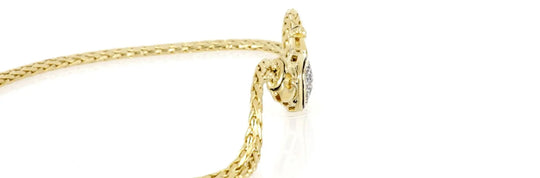 Anvil Collection - Gold & Pavé Double-Strand Horseshoe Necklace John Medeiros Jewelry Collections