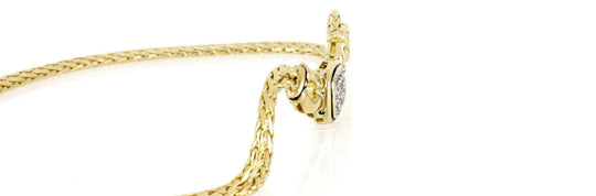 Anvil Collection - Gold & Pavé Double-Strand Horseshoe Necklace John Medeiros Jewelry Collections