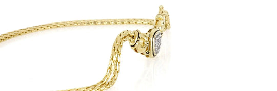 Anvil Collection - Gold & Pavé Double-Strand Horseshoe Necklace John Medeiros Jewelry Collections