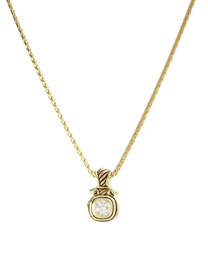 Anvil Collection - Gold & Pavé Small Slider with Chain John Medeiros Jewelry Collections