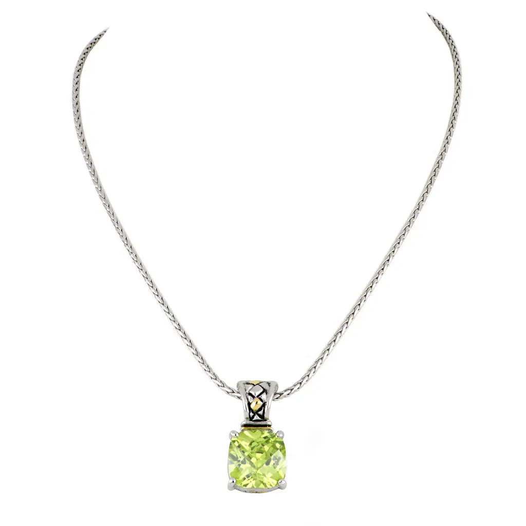 Anvil Collection - Square Cut Enhancer Pendant with Chain John Medeiros Jewelry Collections