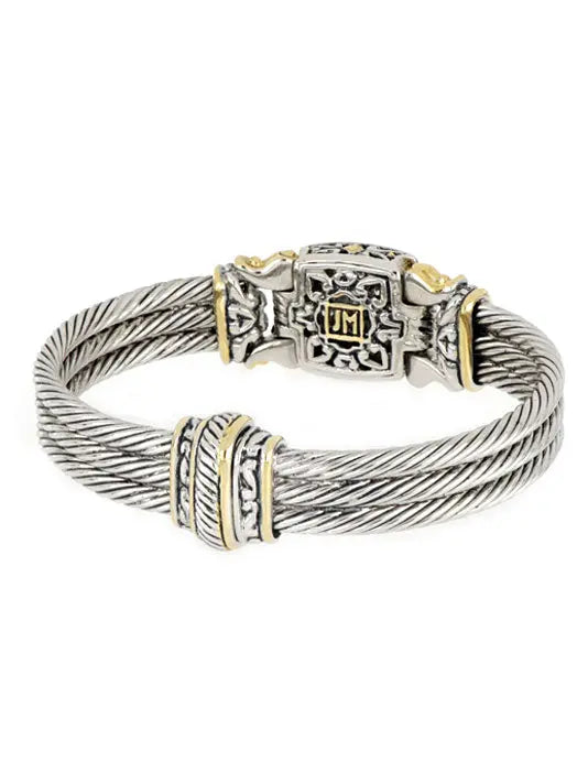 Anvil Square Pavé Cable Bracelet John Medeiros Jewelry Collections