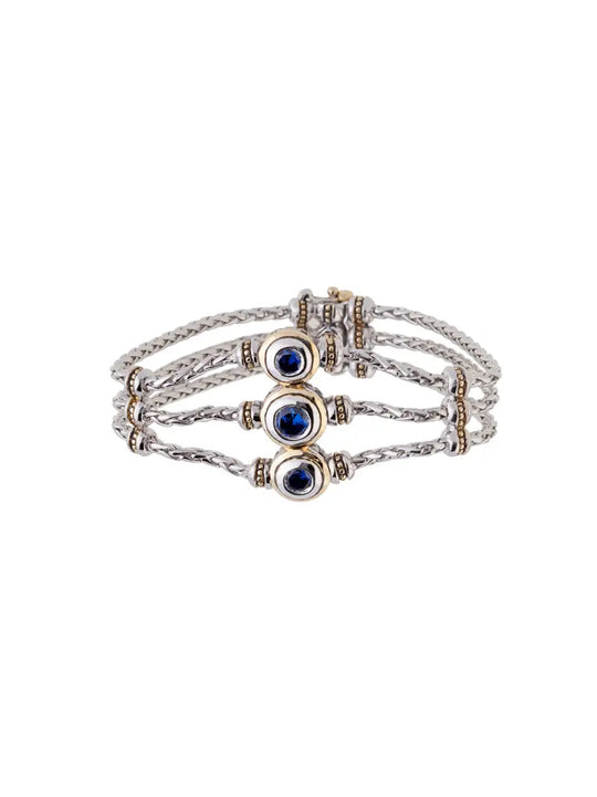 Beijos Collection - 3 Strand, 3 Stone CZ Bracelet John Medeiros Jewelry Collections