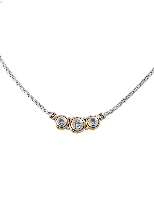 Beijos Collection - Three-Stone CZ Necklace John Medeiros Jewelry Collections