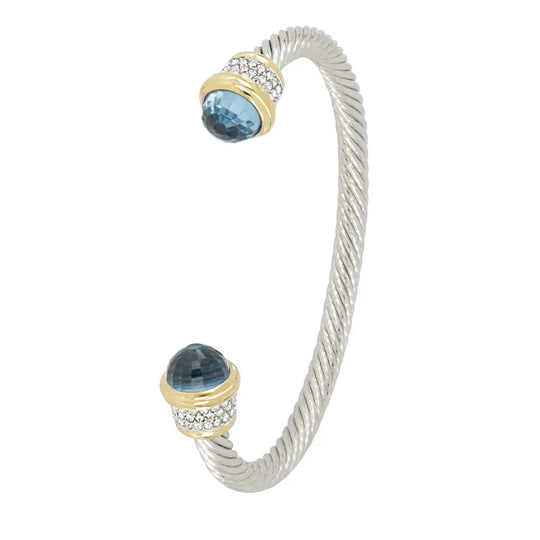 Briolette Collection - Wire Cuff Bracelet with Pavé John Medeiros Jewelry Collections