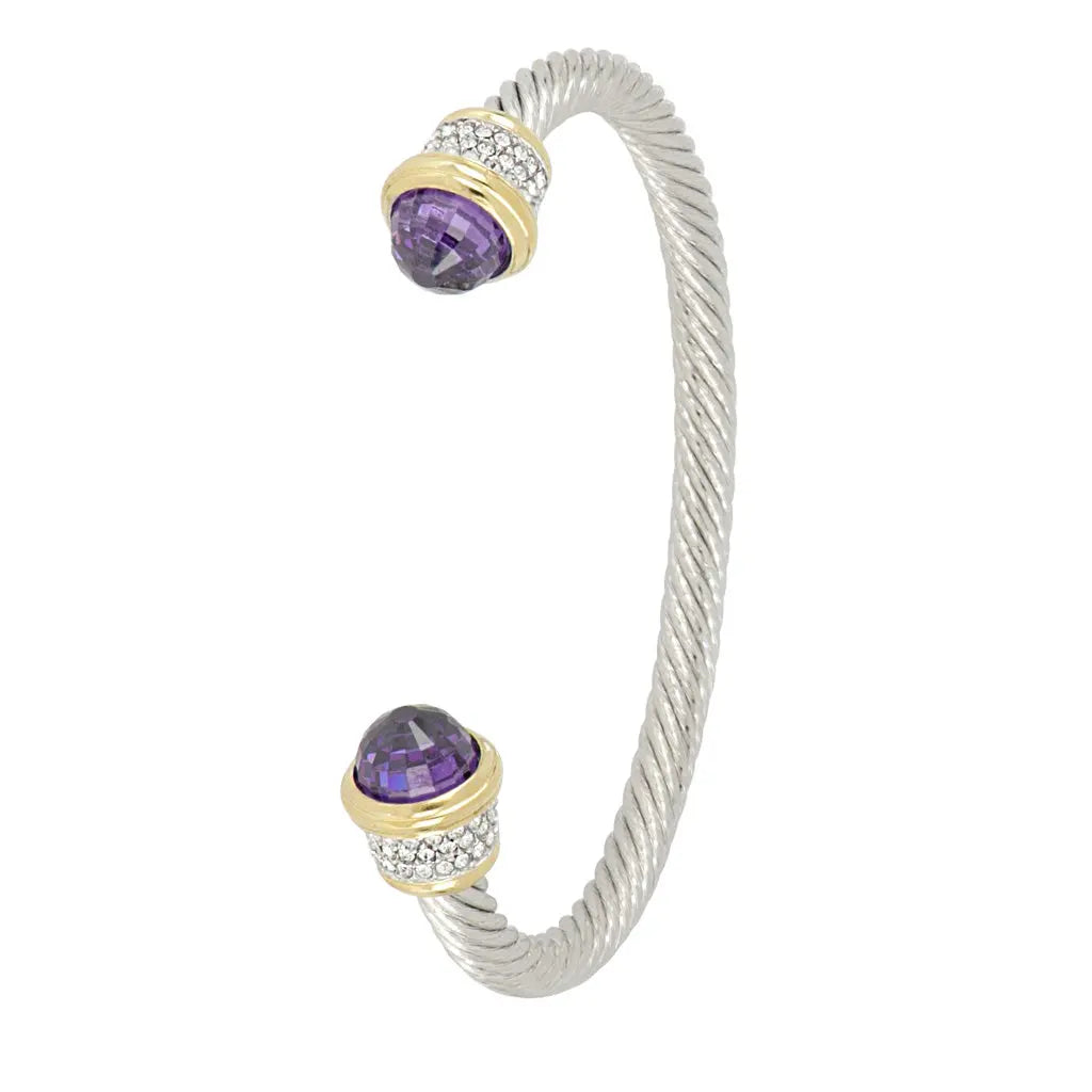 Briolette Collection - Wire Cuff Bracelet with Pavé John Medeiros Jewelry Collections