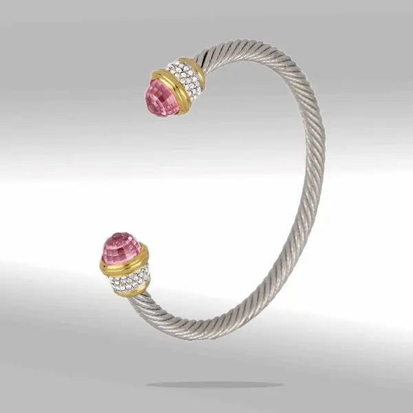 Briolette Collection - Wire Cuff Bracelet with Pavé John Medeiros Jewelry Collections