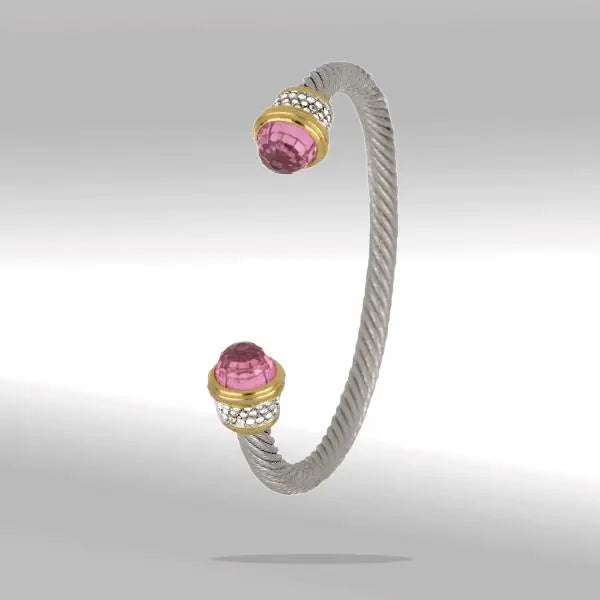 Briolette Collection - Wire Cuff Bracelet with Pavé John Medeiros Jewelry Collections