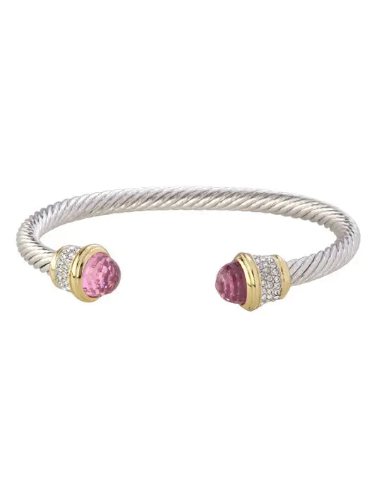 Briolette Collection - Wire Cuff Bracelet with Pavé John Medeiros Jewelry Collections