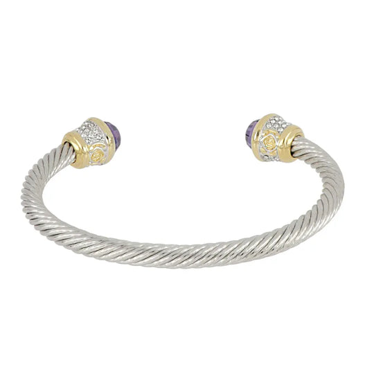 Briolette Collection - Wire Cuff Bracelet with Pavé John Medeiros Jewelry Collections