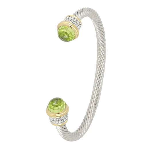 Briolette Collection - Wire Cuff Bracelet with Pavé John Medeiros Jewelry Collections