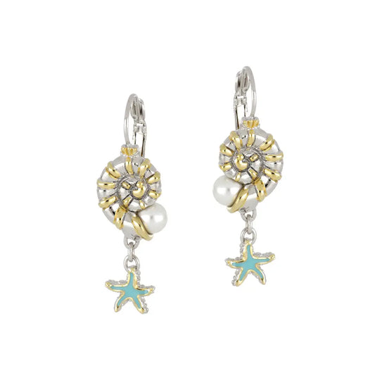 Caraíba Collection - Nautilus & Starfish French Wire Earrings John Medeiros Jewelry Collections