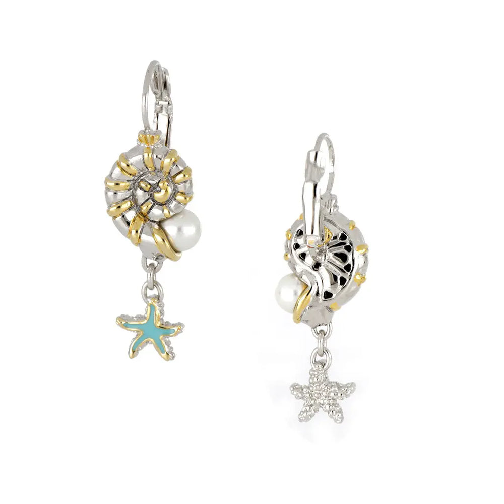 Caraíba Collection - Nautilus & Starfish French Wire Earrings John Medeiros Jewelry Collections