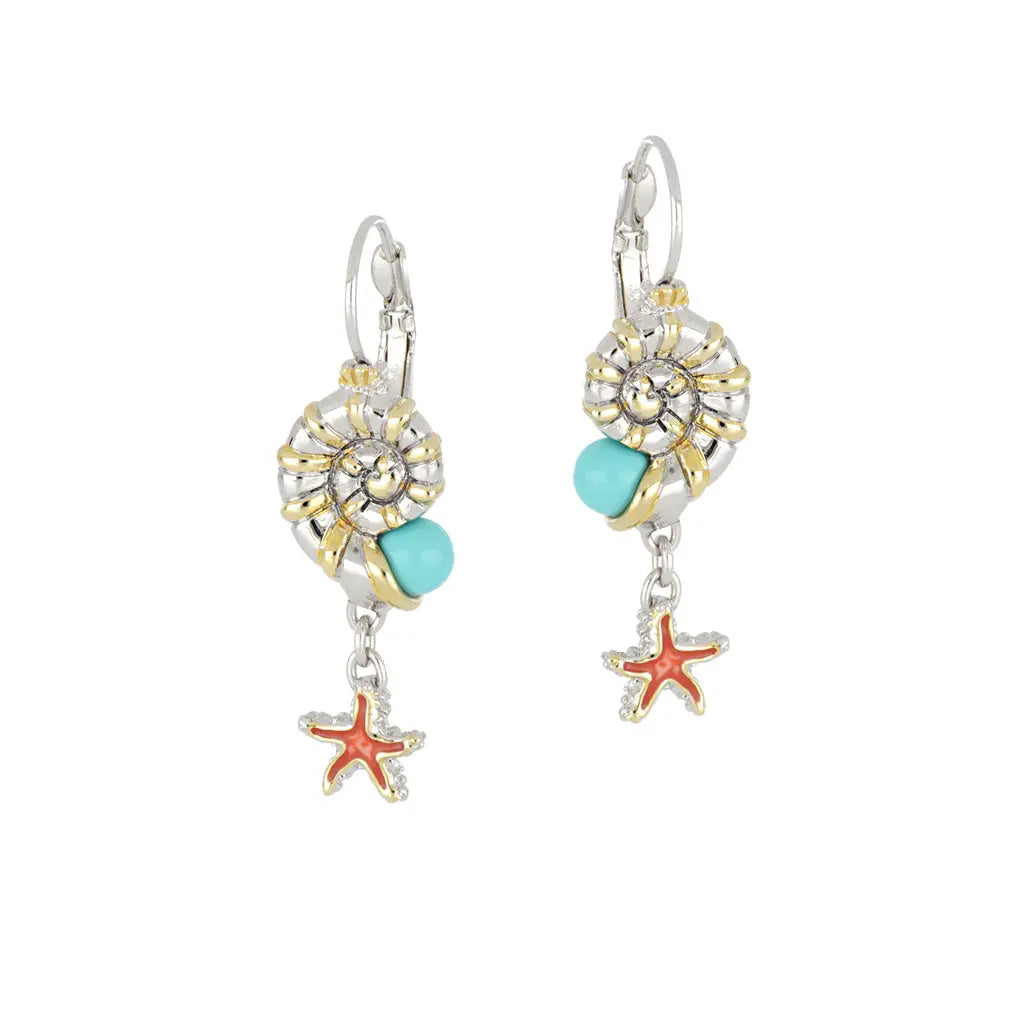 Caraíba Collection - Nautilus & Starfish French Wire Earrings John Medeiros Jewelry Collections