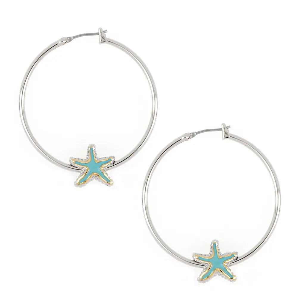 Caraíba Collection - Starfish Hoop Earrings John Medeiros Jewelry Collections