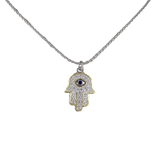 Celebration Collection - Hamsa Hand Indigo Eye Pendant Necklace John Medeiros Jewelry Collections