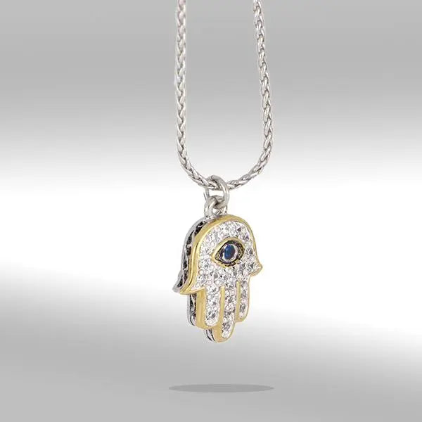 Celebration Collection - Hamsa Hand Indigo Eye Pendant Necklace John Medeiros Jewelry Collections