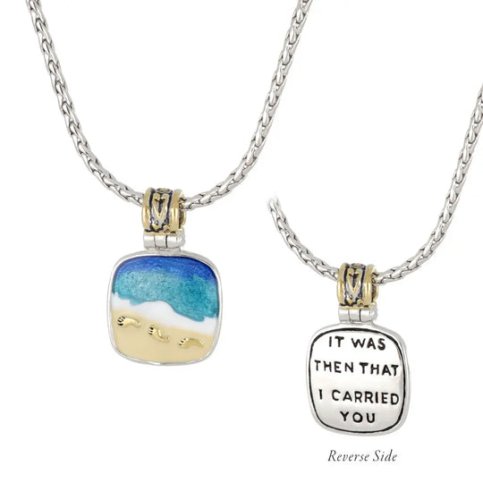 Celebration Memories - Footprints in the Sand Pendant Necklace John Medeiros Jewelry Collections