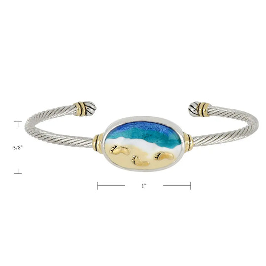 Celebration Memories - Footprints in the Sand Wire Cuff Bracelet John Medeiros Jewelry Collections