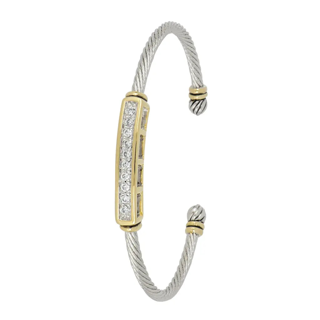 Celebration Petite Pavé - Bar Wire Cuff Bracelet John Medeiros Jewelry Collections