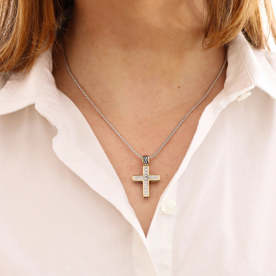 Celebration Petite Pavé - Cross Necklace John Medeiros Jewelry Collections