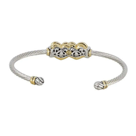 Celebration Petite Pavé - Double Heart Cuff Bracelet John Medeiros Jewelry Collections