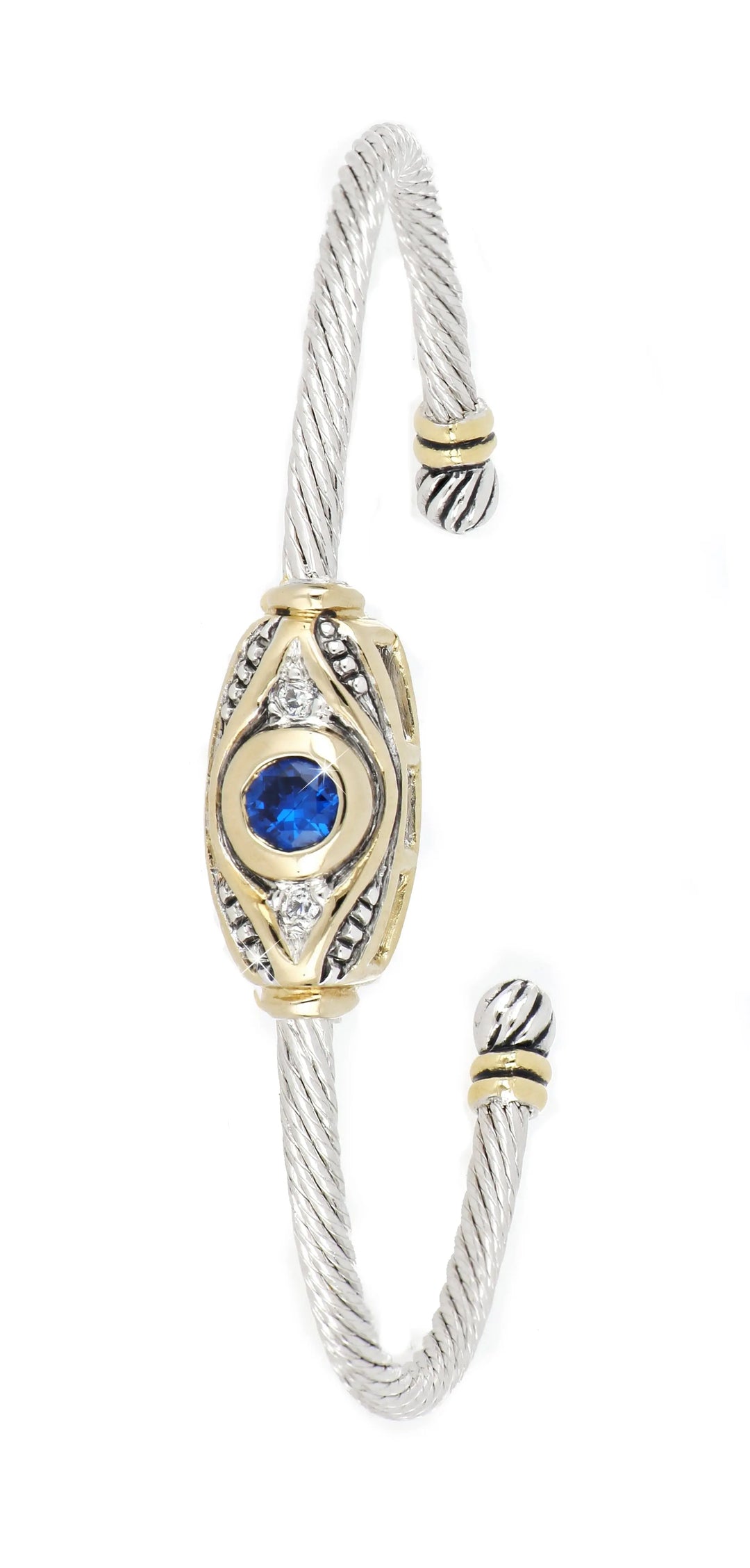 Celebration Petite Pavé - Evil Eye Wire Cuff Bracelet John Medeiros Jewelry Collections