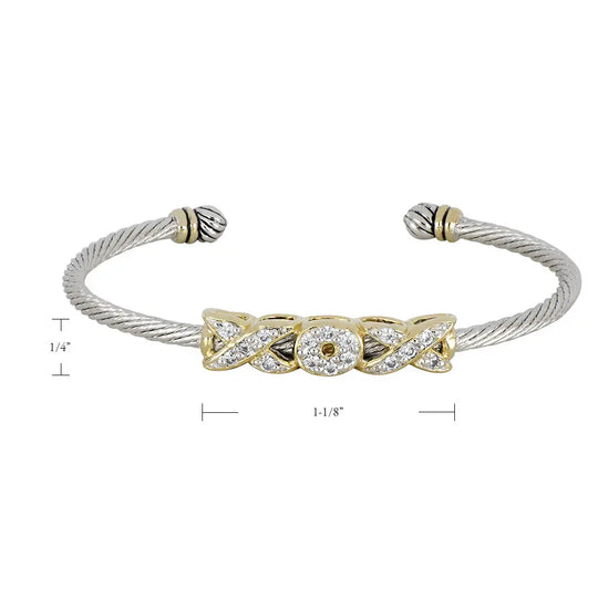 Celebration Petite Pavé - Hugs and Kisses Cuff Bracelet John Medeiros Jewelry Collections